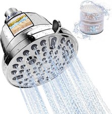 Filtered Shower Head - Shower Head with Filter for Hard Water Softener Removes