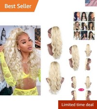 Lightweight 24 Inch Synthetic Body Wavy Ponytail Hairpiece for Effortless Beauty
