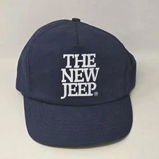 The New Jeep Snapback Hat Blue And White Made In The USA Vintage