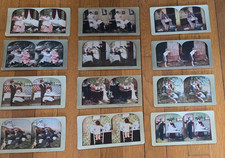 Griffith & Griffith Stereoview Cards Set of 12 Antique Genre Scenes Early 1900s