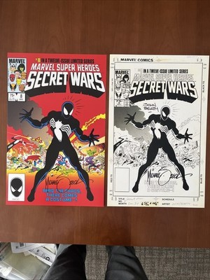 Secret Wars #8 Art Print & Proof Signed:Mike Zeck, John Beaty 11x17. C Pix, Note