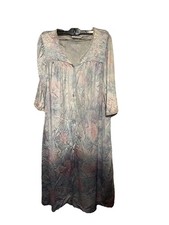 2 Lorraine Multicolor Vintage Floral Nightgowns Lace Trim Sleeveless Medium