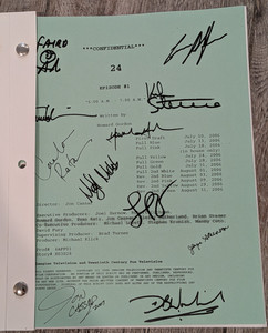 HAND SIGNED CAST 24 TV SHOW ORIGINAL SERIES SCRIPT S06E01 KIEFER SUTHERLAND MORE