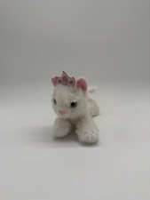 Aurora White Kitty Cat Plush White Blue Eyes 7" Animal Stuffed