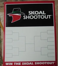 RARE SKOAL BANDIT SHOOTOUT BRACKET SHEET 20X16" 1995