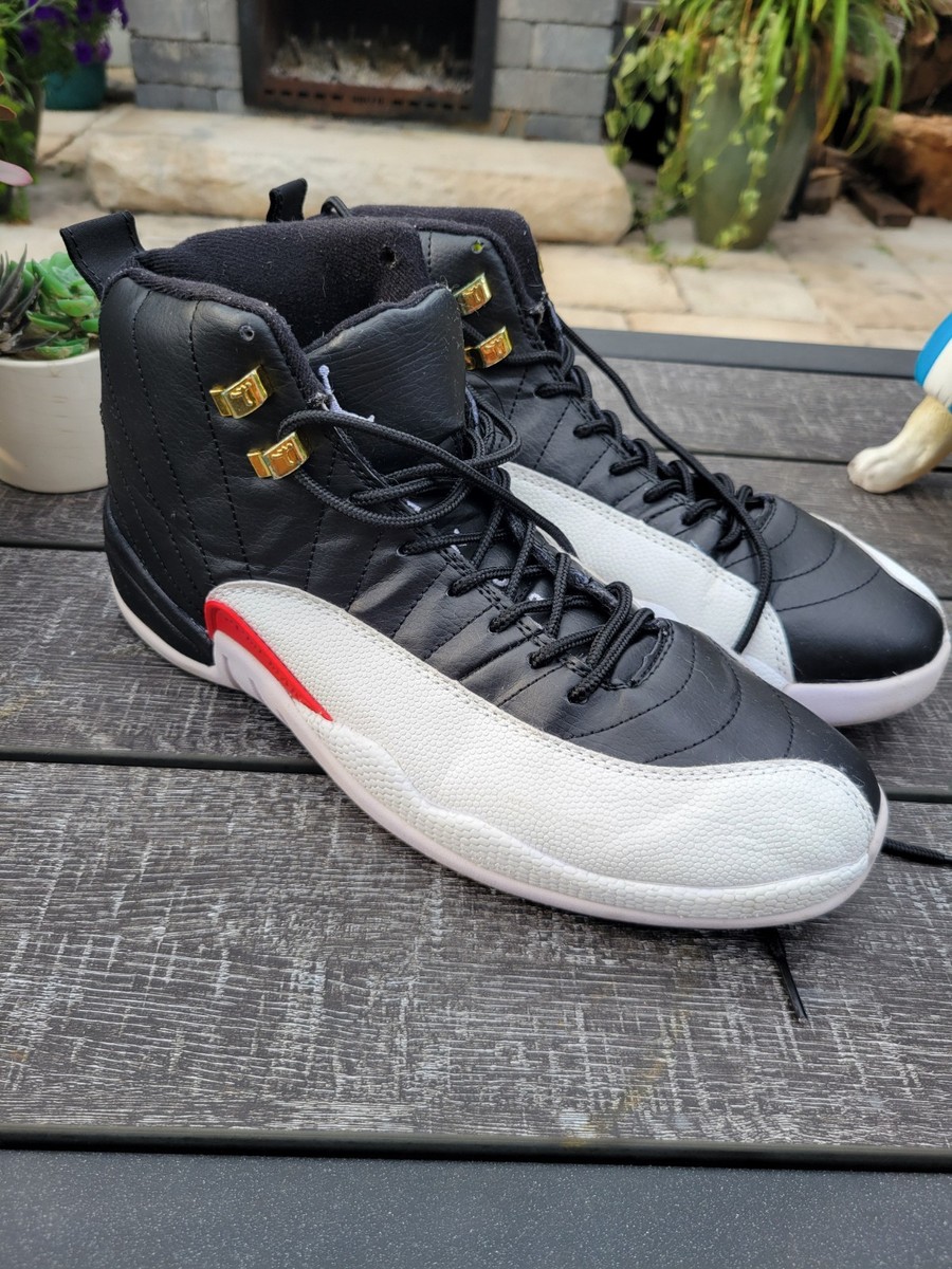 Jordan Air Jordan 12 Retro Reverse Taxi Black White Red  display picture 2