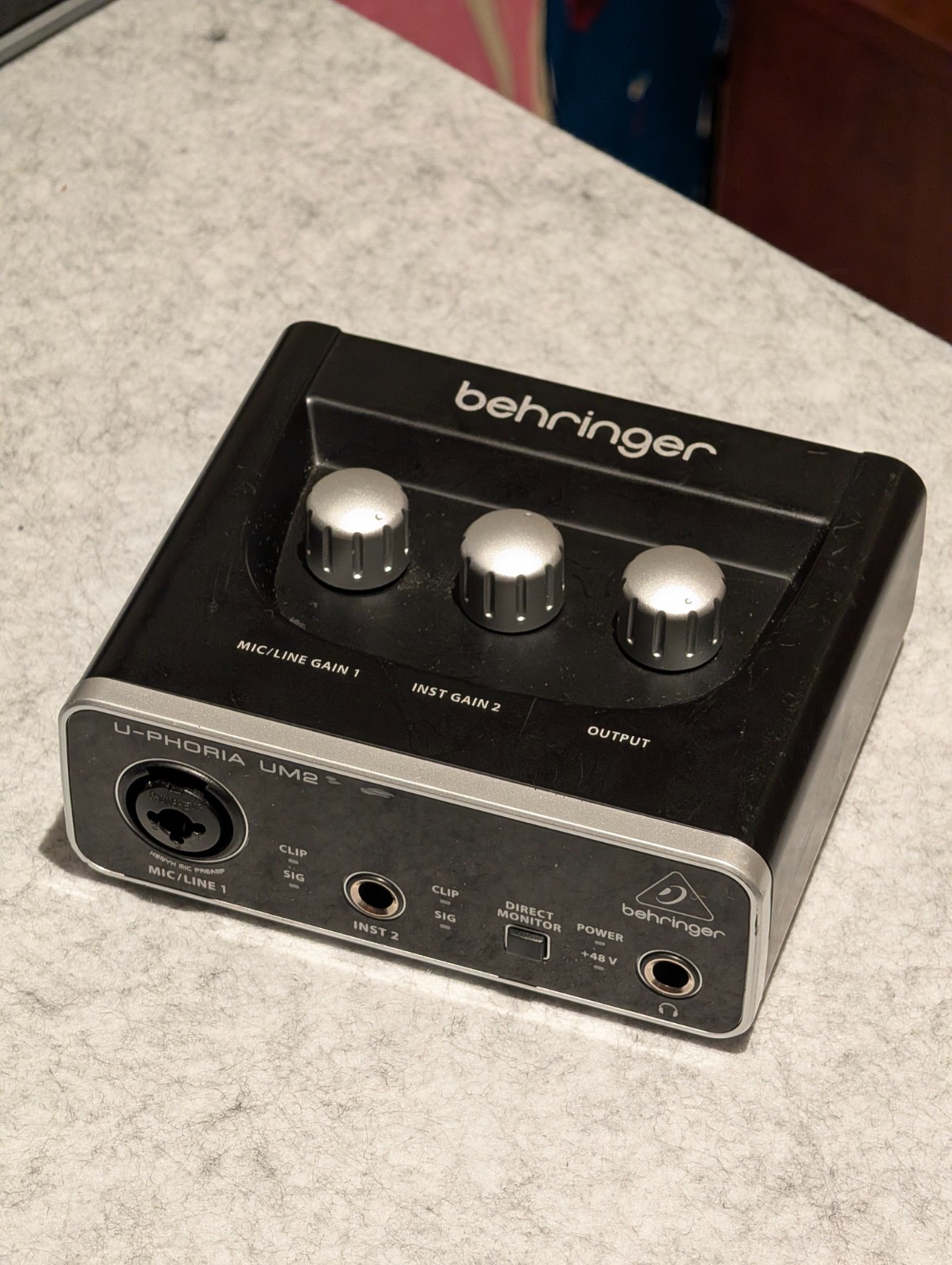 Behringer U-PHORIA UM2 Single Channel Audio Interface - Black