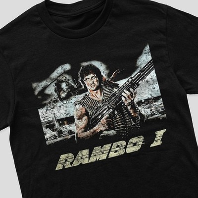 Vintage Retro T-Shirt Rambo 1 First Blood classic filmposter 90s 80s Stallone