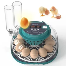 12 Egg Incubator with Automatic Egg Turning and Humidity Control, Egg Incubat...