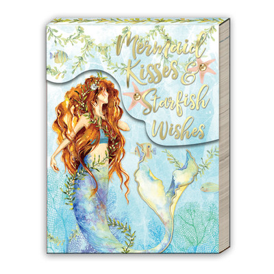 Punch Studio Mermaid Kisses Coastal Pocket Notepad 3'' x 4'' 75 Printed Sheets
