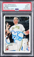Larry Bird & Magic Johnson Signed 1992 Upper Deck #SP1 Card 9! Auto 10! PSA Slab