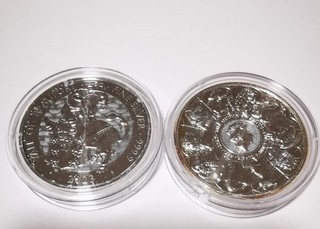 2x2oz Silbermünzen Queens Beasts Completer COIN 2021 ROYAL TODOR BEASTS YALE OF