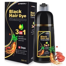 Shampoo Black Hair Dye Shampoo 3 in 1 for Gray Hair, Black Hair Dye for Women...
