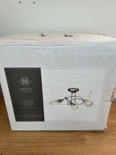 Maison Ottoni 3-light ceiling fitting in an antique brass finish - New In Box