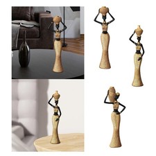 Afrikanische Frauenfigur, Statue, Kunstharz-Skulptur, handgefertigt, für die