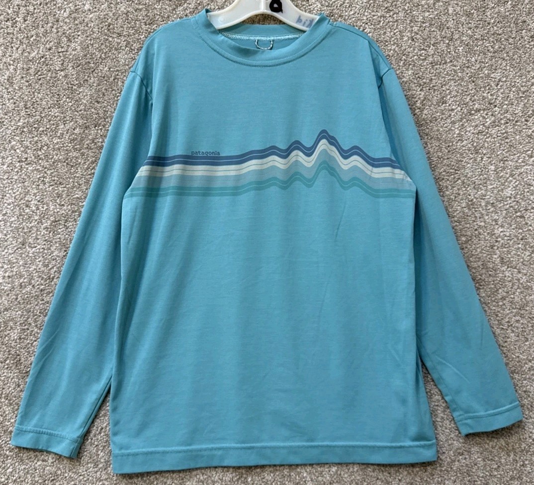 Patagonia Capilene Cool Daily T-Shirt Kids Boys Size Large 12 Long Sleeve 62395
