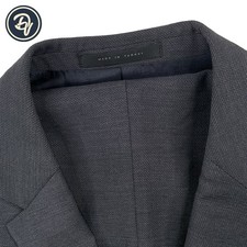 Mens 44 R Hugo Boss Slim Cut Charcoal Grey Micro Knit Wool Suit