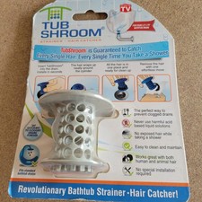TubShroom  Chrome Revolutionary Tub Drain Protector Hair Catcher Strainer Snare