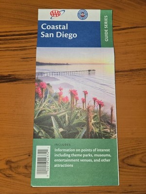 AAA SAN DIEGO Road Map of Coastal San Diego CALIFORNIA CA-Guide Series NEW