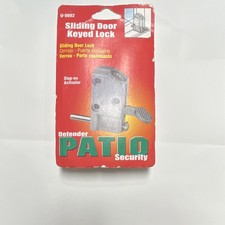 Defender Security Sliding Door Lock U-9882 Keyed Metal Silver for Patio Doors