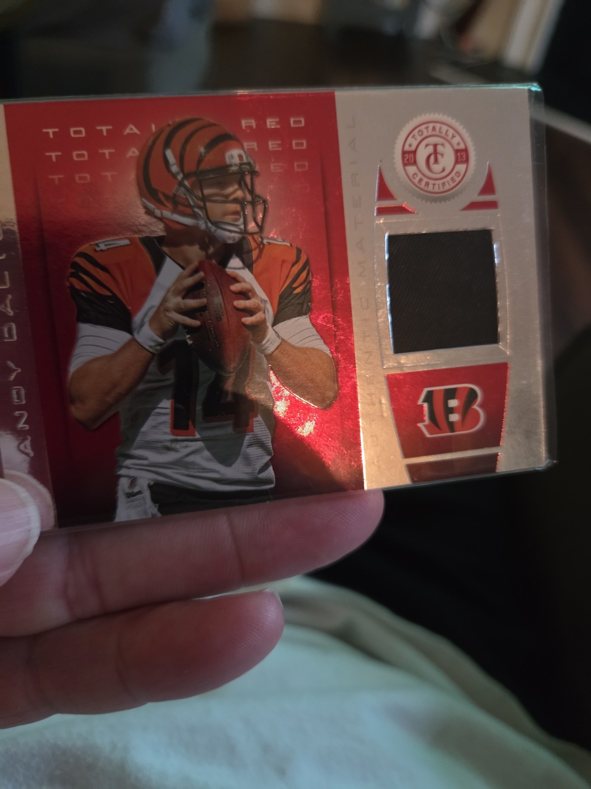 Andy Dalton Game Worn Patch 2013. /199