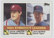 1984 Topps League Leaders Steve Carlton Jack Morris #136 HOF 2b4