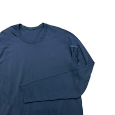 Lululemon Metal Vent Tech Shirt Mens XL Blue Long Sleeve Gym Performance Running