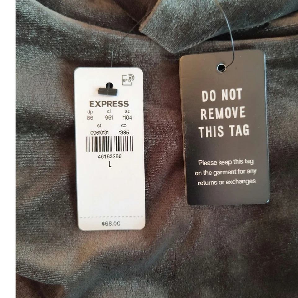 Body Express Body Contour Para Mujer Talla L Marrón Terciopelo Aplastado Manga Larga Foto 2 de 4