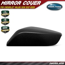 Left Driver Side Mirror Cover Cap Textured Black for Chevrolet Malibu 2016-2025