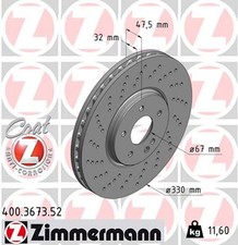 2x ZIMMERMANN Bremsscheibe SPORT Z 400.3673.52 für CHRYSLER CROSSFIRE KLASSE CLK 2x ZIMMERMANN Bremsscheibe SPORT Z 400.3673.52 für CHRYSLER CROSSFIRE KLASSE CLK