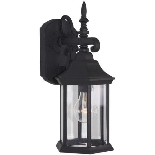 Designers Fountain 2961-BK Devonshire 1 Light 14 inch Black Outdoor Wall Lantern - Picture 5 of 8