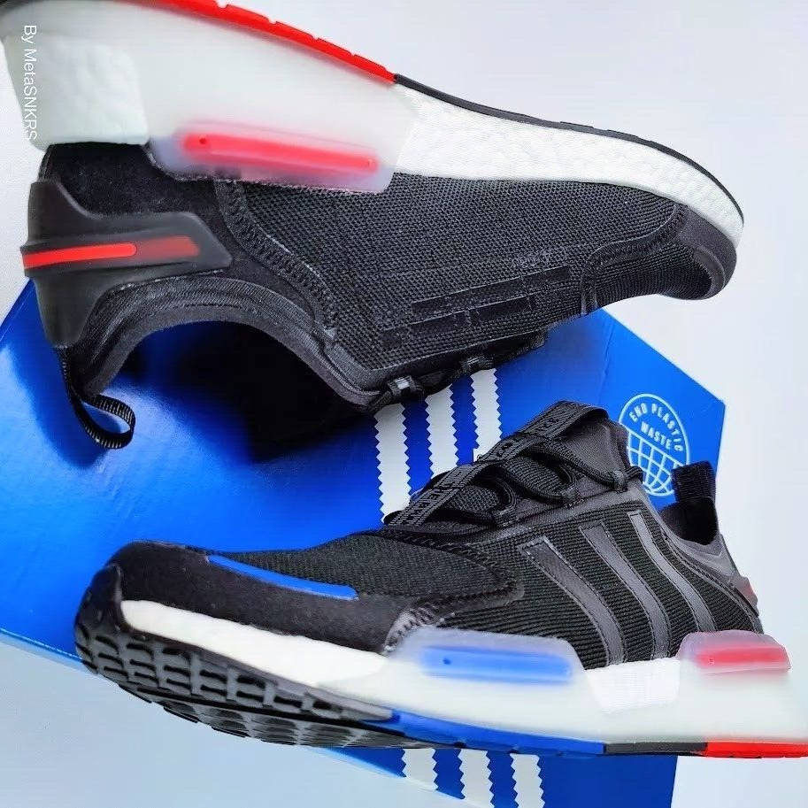Adidas US 13 Men's Black White Red Blue Rare Retro Run Boost NMD V3   GX3378 New thumbnail 8