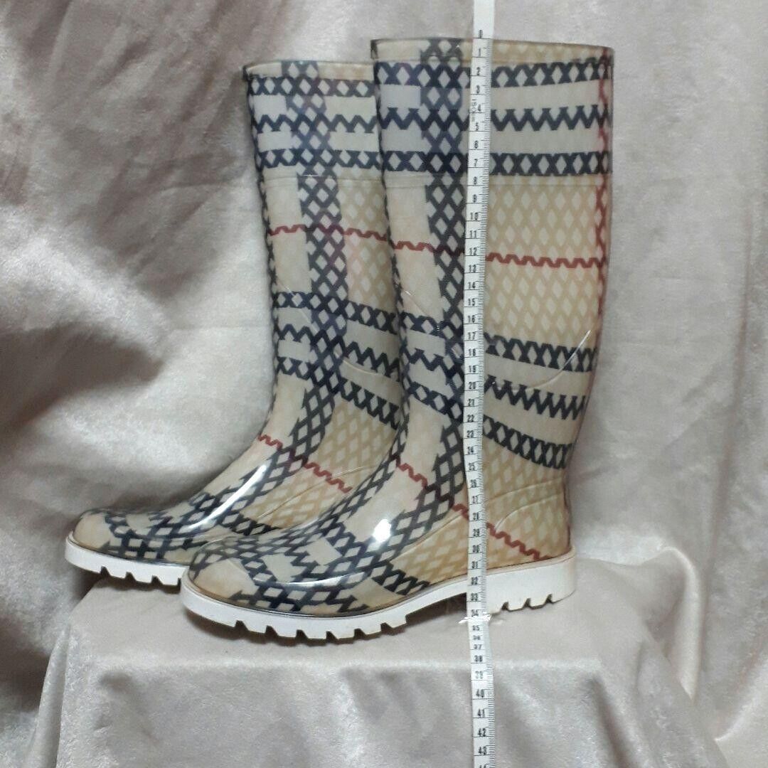 ミドルブーツ BURBERRY Women Boots 8096406 C1506 GRAIN IP CHECK beige burberry Rain boots US size 6 Nova check beige authentic