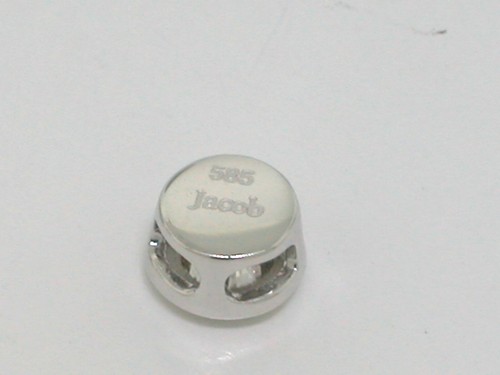 Colgante solitario brillante deslizador 585 oro blanco 14kt oro 1 brillante 0,25ct VS - Imagen 4 de 4