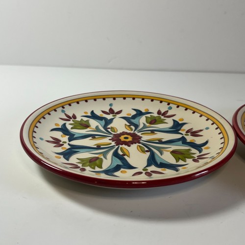 Bobby Flay rot Sevilla 6" Untertassen Teller nicht mehr produziert mediterran 2er Set - Bild 2 von 5