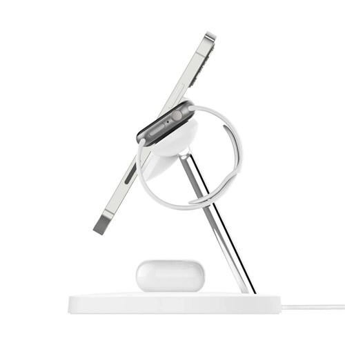 Belkin 3-in-1 Magnetic Wireless Charger – 15W – White – Good Condition – No Box - Picture 4 of 4