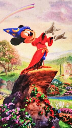 Thomas Kinkade Disney Fantasia 12x18 P/P Oil on Canvas - Picture 3 of 8