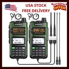 BAOFENG GM-15 Pro GMRS Handheld Radio 8W Long Range Walkie Talkie NOAA Weather