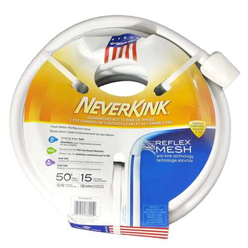 Teknor Apex 8602-50 NeverKink Fresh Water Hose White 5/8" x 50' - Picture 1 of 1