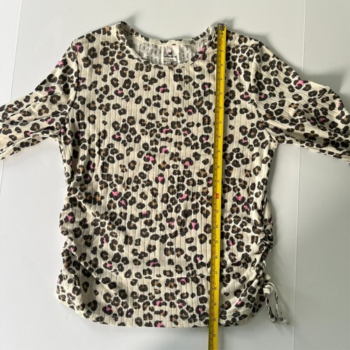 One Step Up T Shirt Girl's Junior's Long Sleeve Animal Print Top size L 14/16 - Picture 2 of 9
