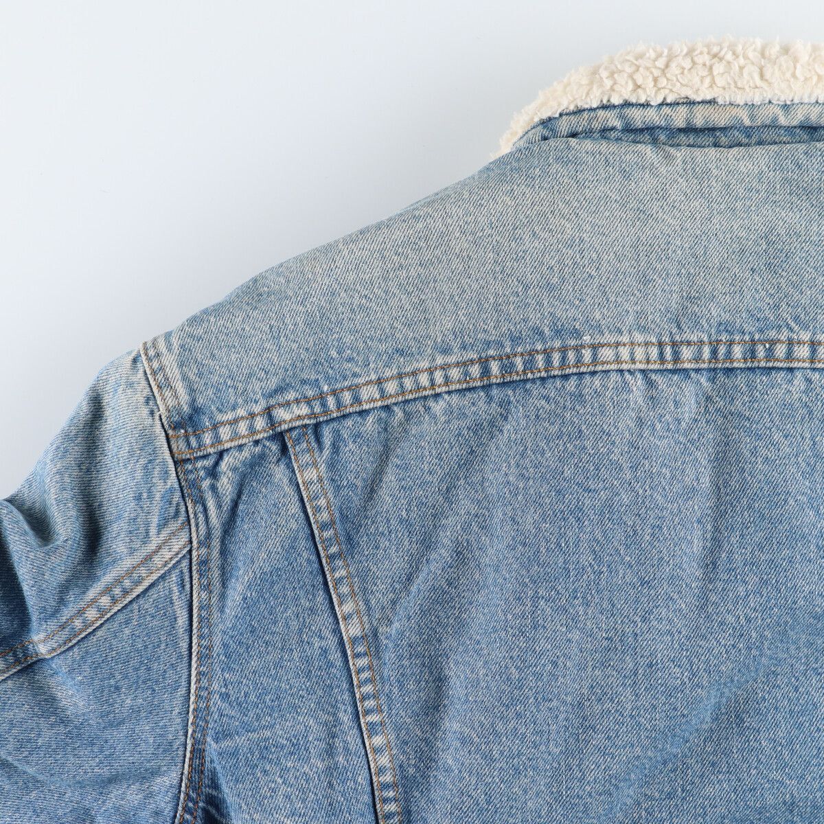 80'S Levi's 70608-0214 Black Denim Boa Jacket Made in USA