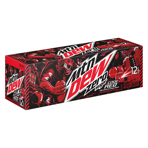 Buy Mountain Dew Code Red Zero 12 Pack Cans Free Shipping Online In Chad