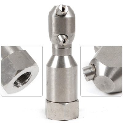 Stainless Rotating Jet Spraying Washing Nozzle Tank Barrel Pipeline Clean 1/2''