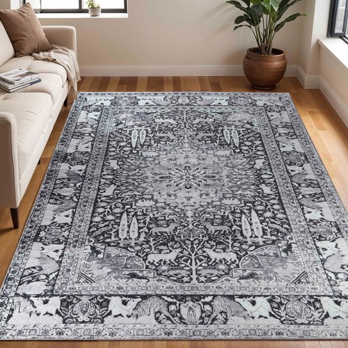 Copley Bohemian Oriental Medallion Wildlife Indoor Area Rugs Or Runner Rug - Picture 10 of 26