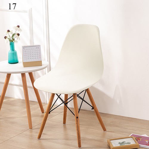 Stretch Printed Shell Chair Cover Kitchen Armless Dining Seat Covering Slipcover - Picture 28 of 39