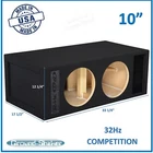 10" Sub Box Dual 32hz Ported Box Vented Subwoofer Enclosure Ground Shaker