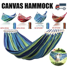 2 Person Double Camping Hammock Chair Bed Outdoor Garden Hanging Swing Sleeping