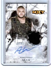 WWE Akam 2018 Topps Undisputed Autograph Relic Card SN 21 of 99