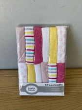 Luvable Friends 12-Washcloths 9” X 9”