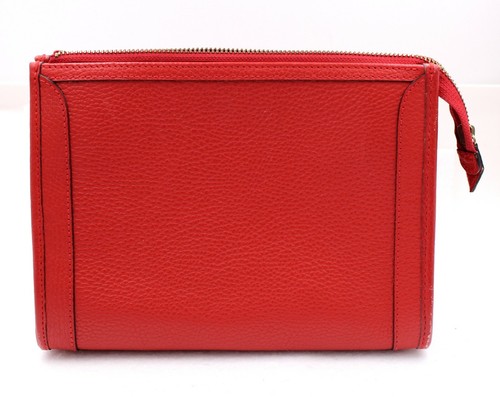 TRISH MCEVOY Luxury Large RED Leather 